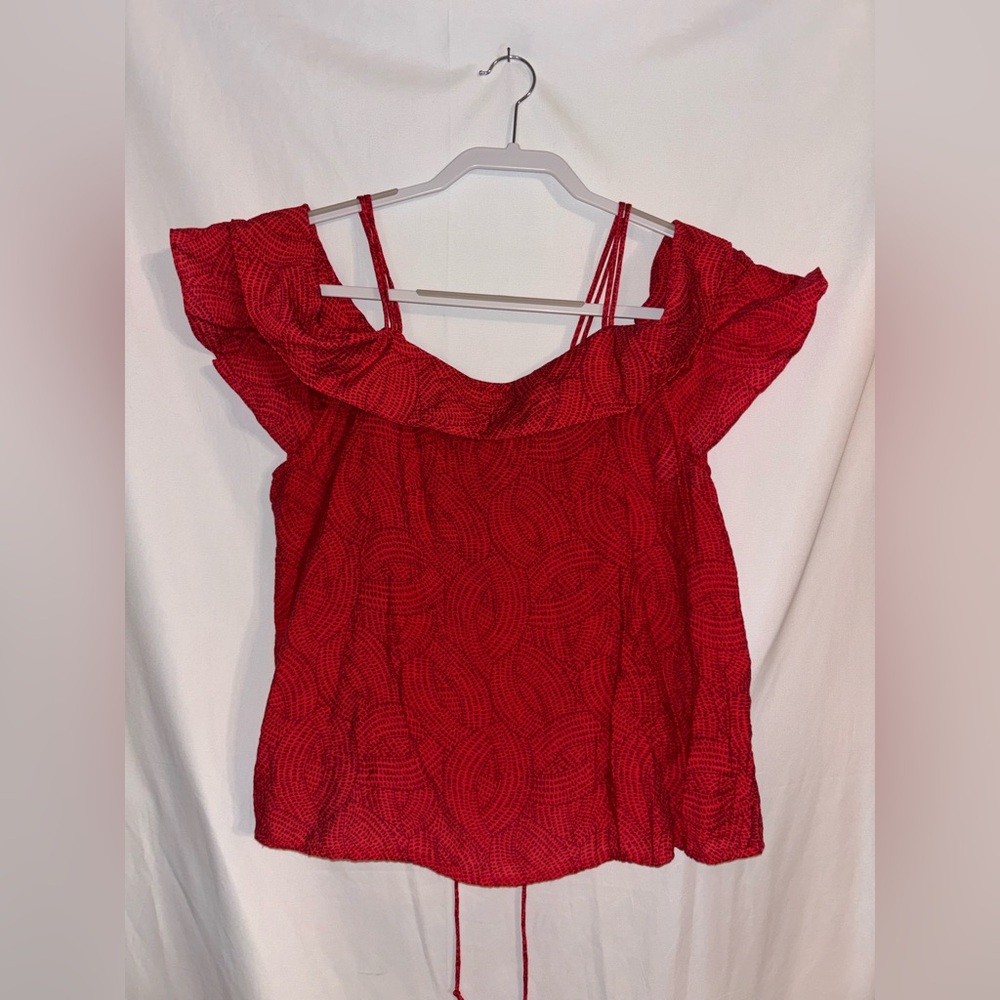 Maeve by Anthropologie Dark Pink Off Shoulder Blouse Women’s M